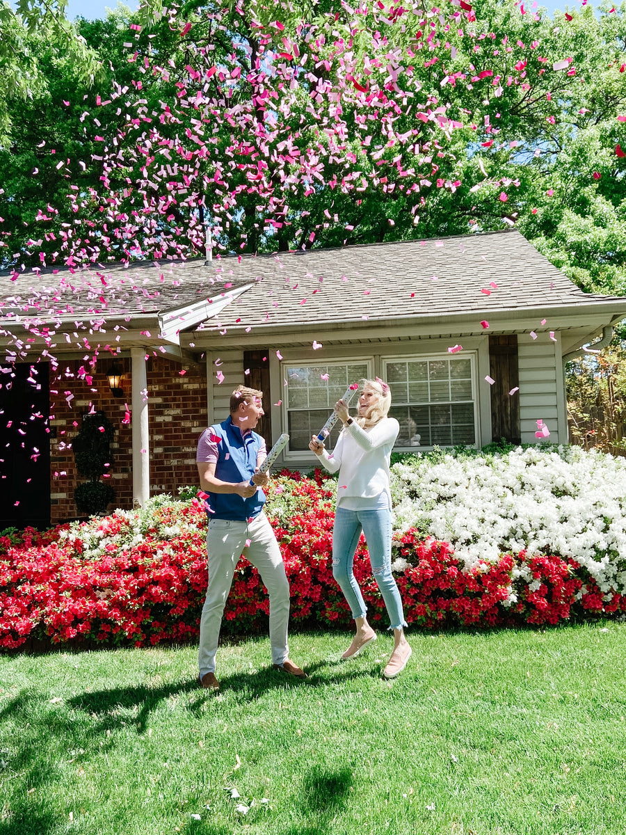 18" Gender Reveal Confetti Cannons I Love Sparklers