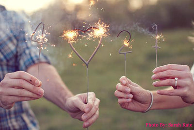 Two Ways to Use Sparklers For Your Save-The-Date